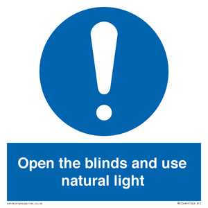 Open the blinds and use natural light